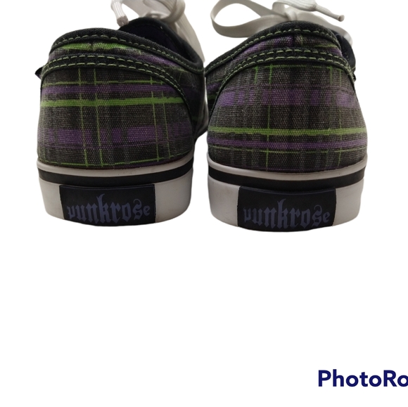 Punkrose Plaid Sneakers Size 7 Used - Picture 4 of 7